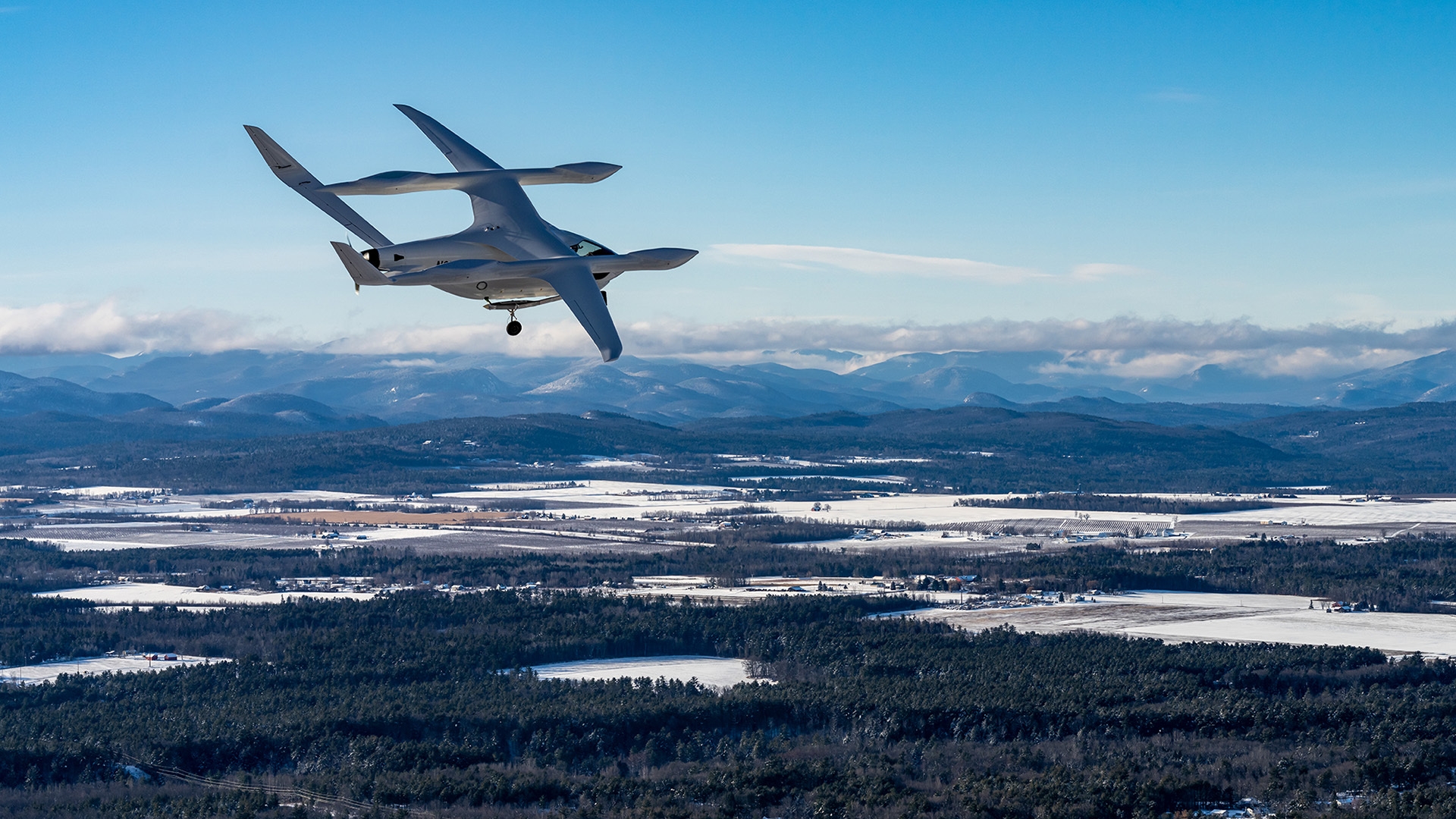 BETA zero-emission aircraft in flight