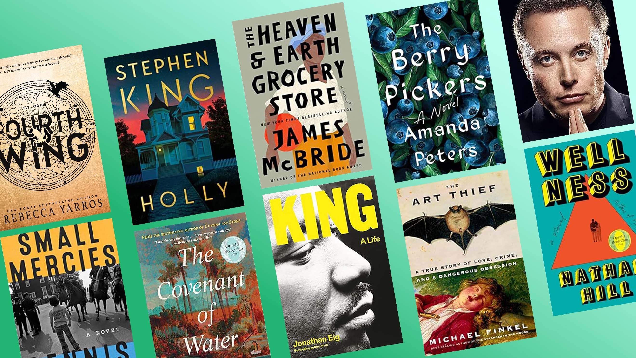 An image of 10 book covers featured on the Best Books of 2023 list according to Amazon editors.
