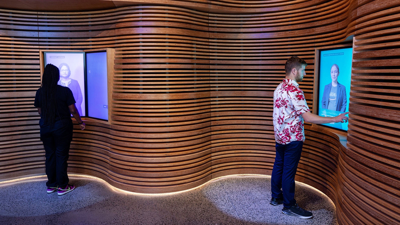 Amazon's HQ2 interactive visitor center.