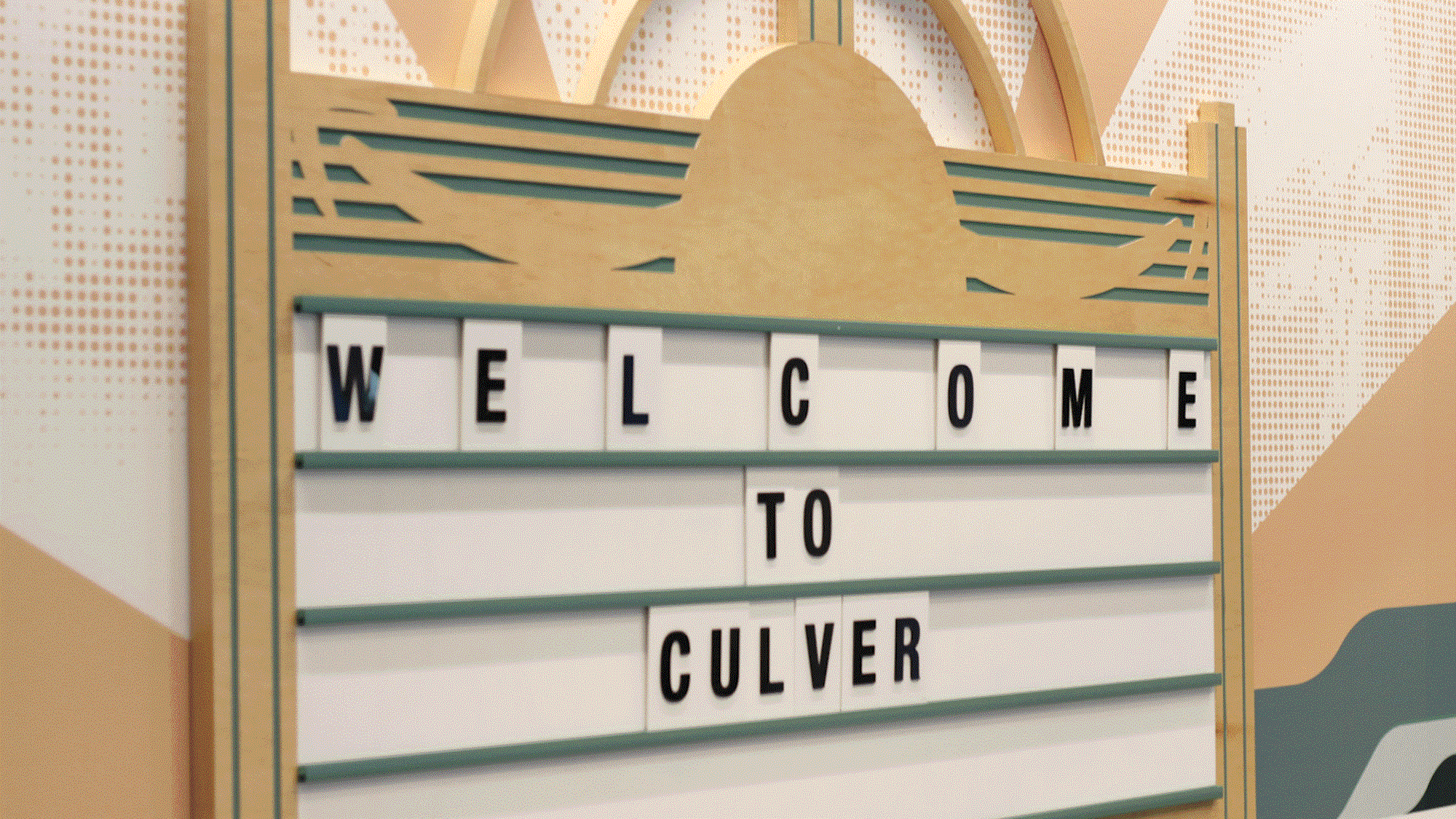 An animated GIF showing images from the Amazon campus in Culver City, California.
