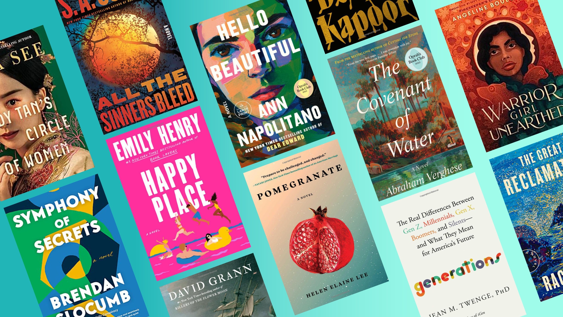 An image of 12 book covers, selected from a list of the top 20 of amazon Book Editor's picks for '2023 Best Books of the Year So Far'