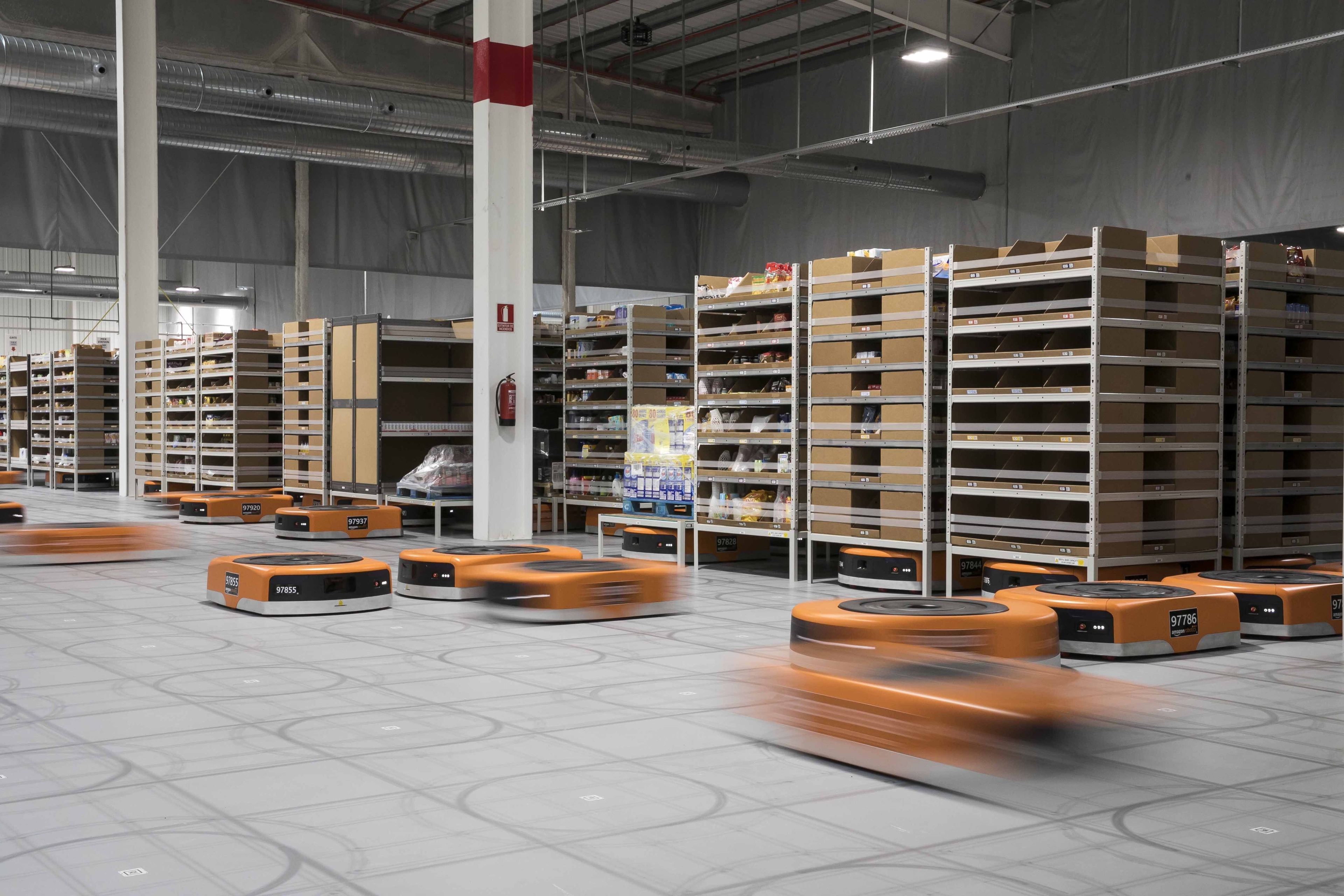Amazon robotics at work in a Fulfillment Center 
