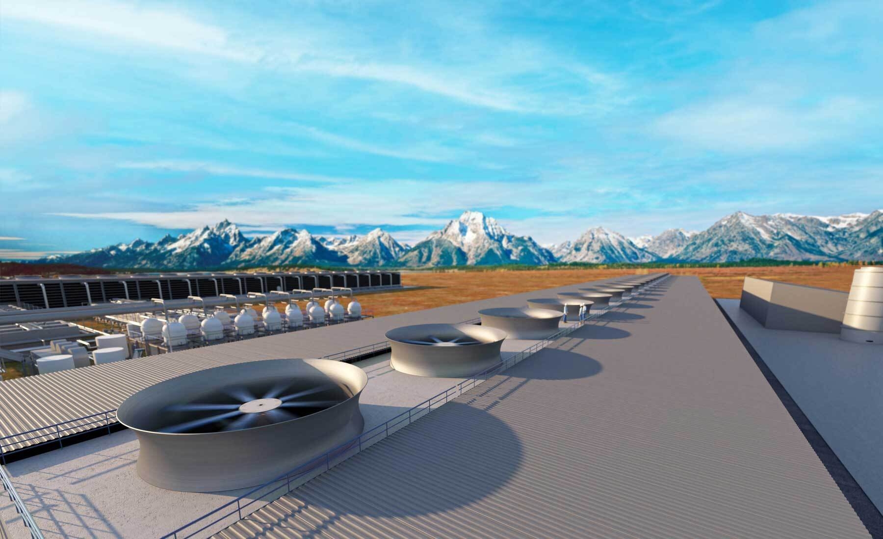 Renderings from 1Point5’s direct air capture plant.
