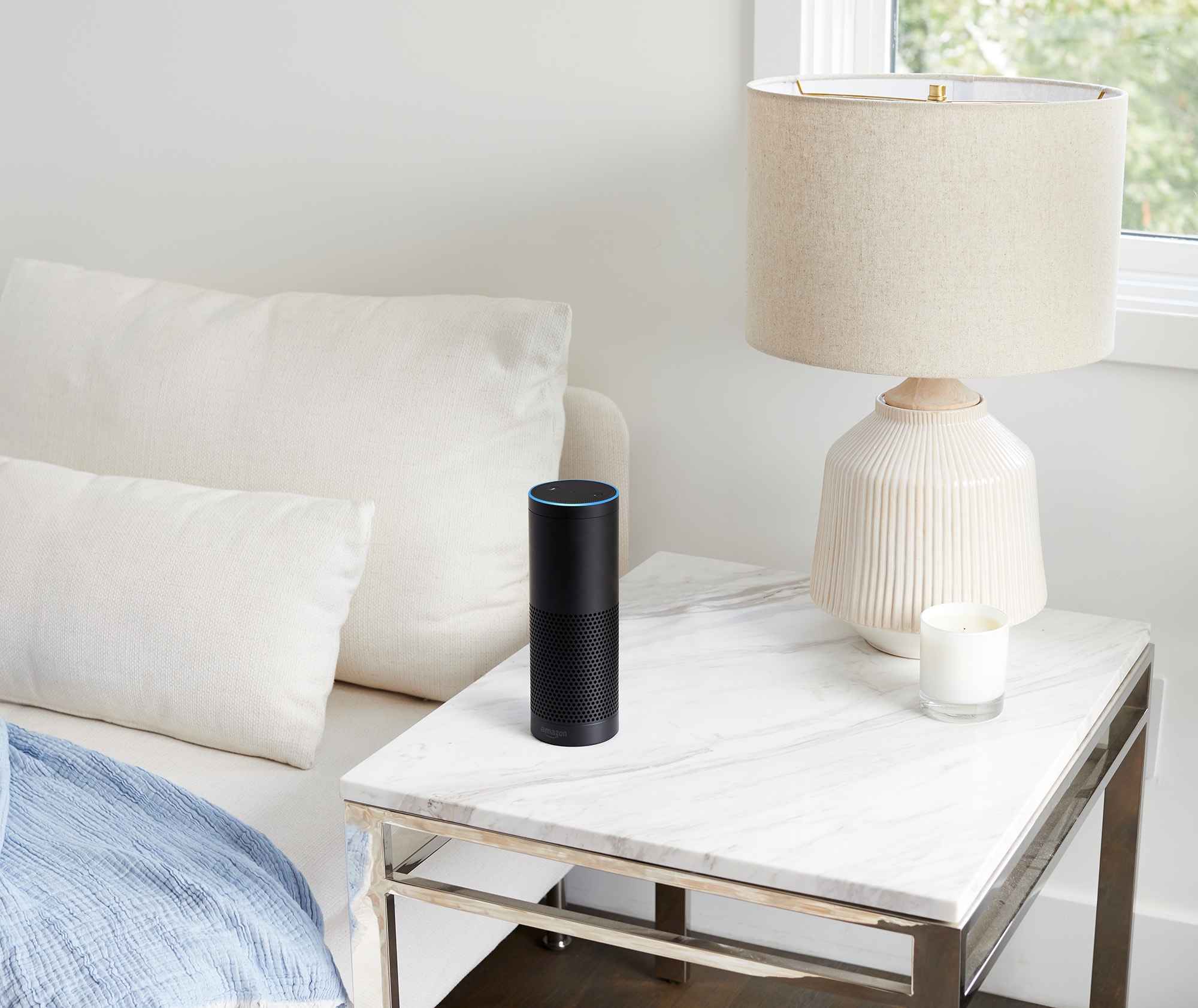 Amazon Echo, an Alexa-enabled device
