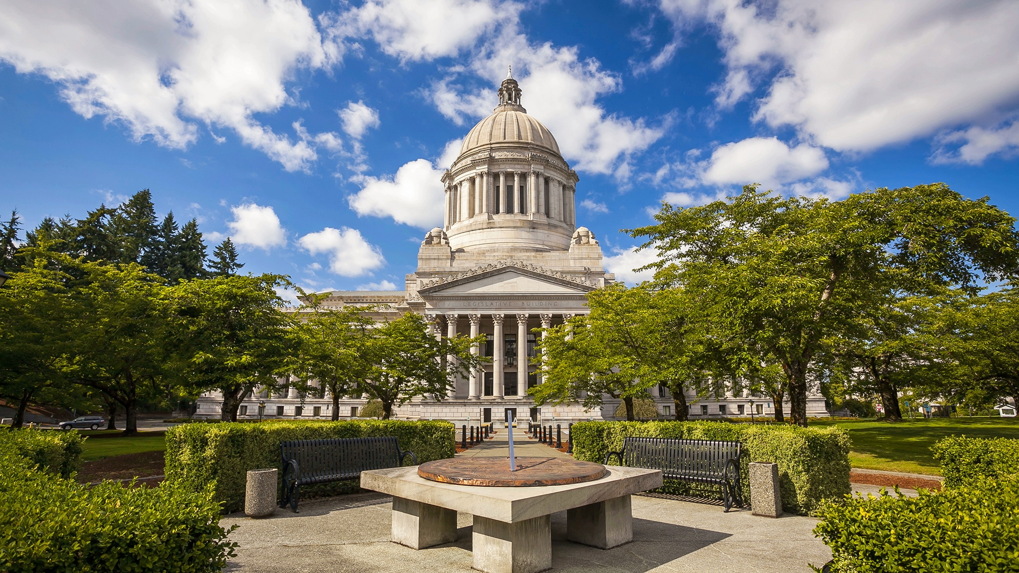 View of Washington state's State Capitol in Olympia