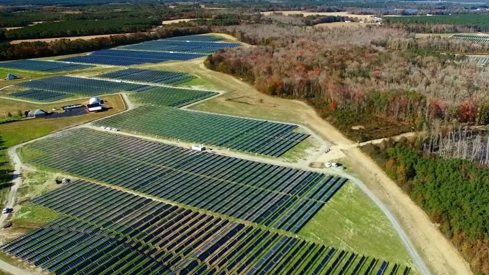 A solar wind farm. 