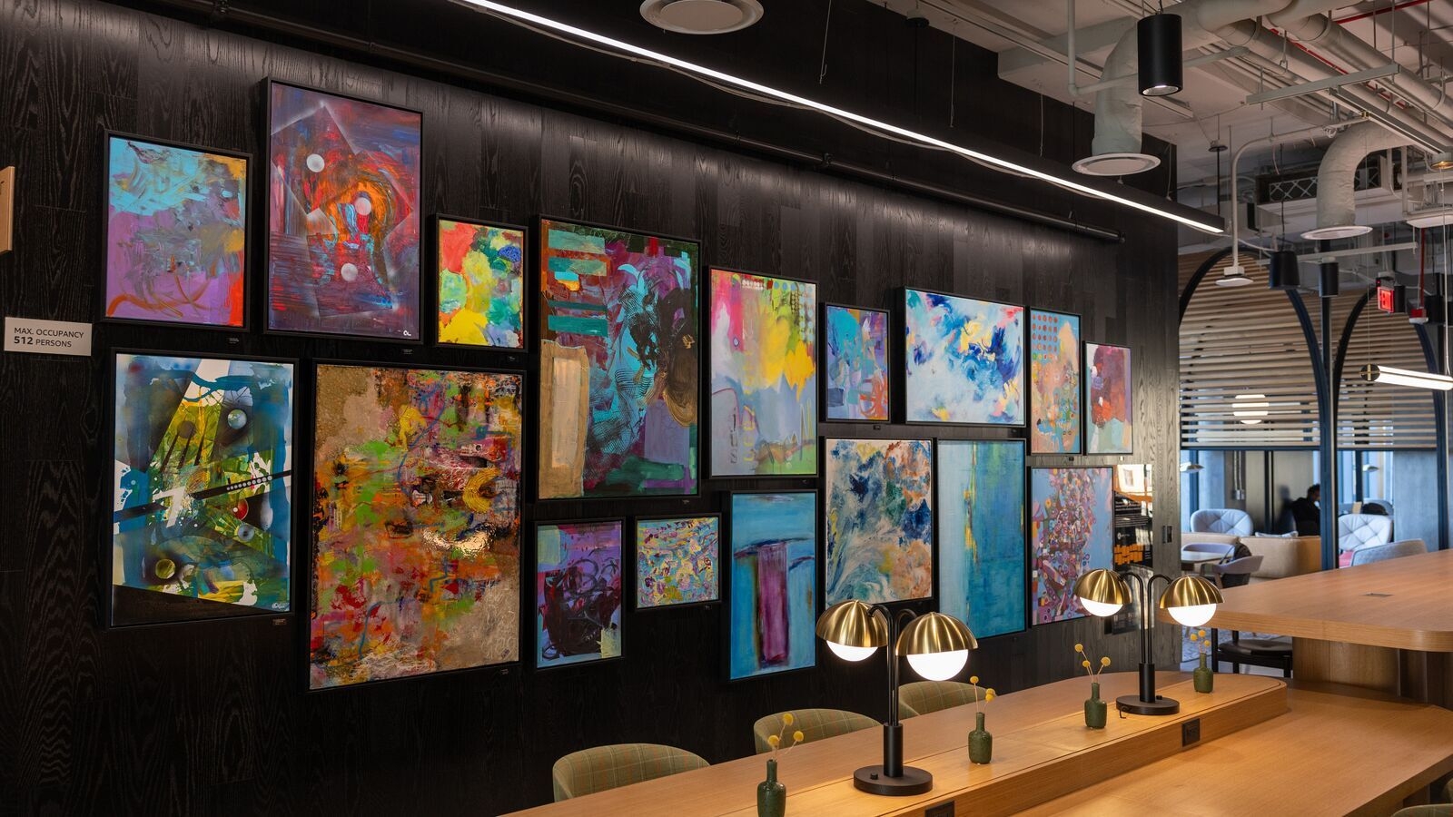An image of an art installation at Amazon's second headquarters in Arlington, Virginia.